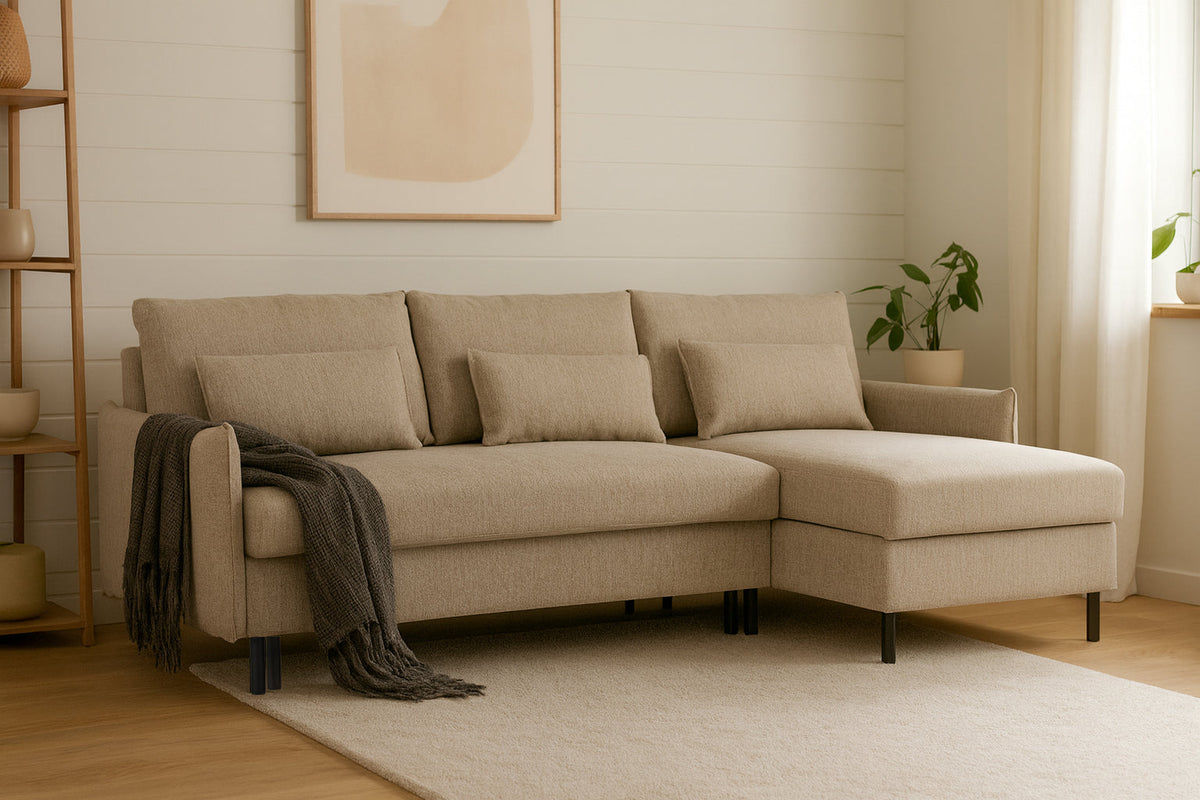 Model 12 3 Seater Right Chaise Sofa Bed With Storage