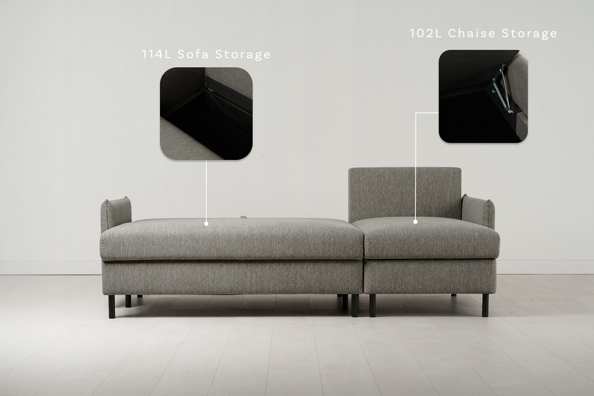 Model 12 3 Seater Right Chaise Sofa Bed With Storage