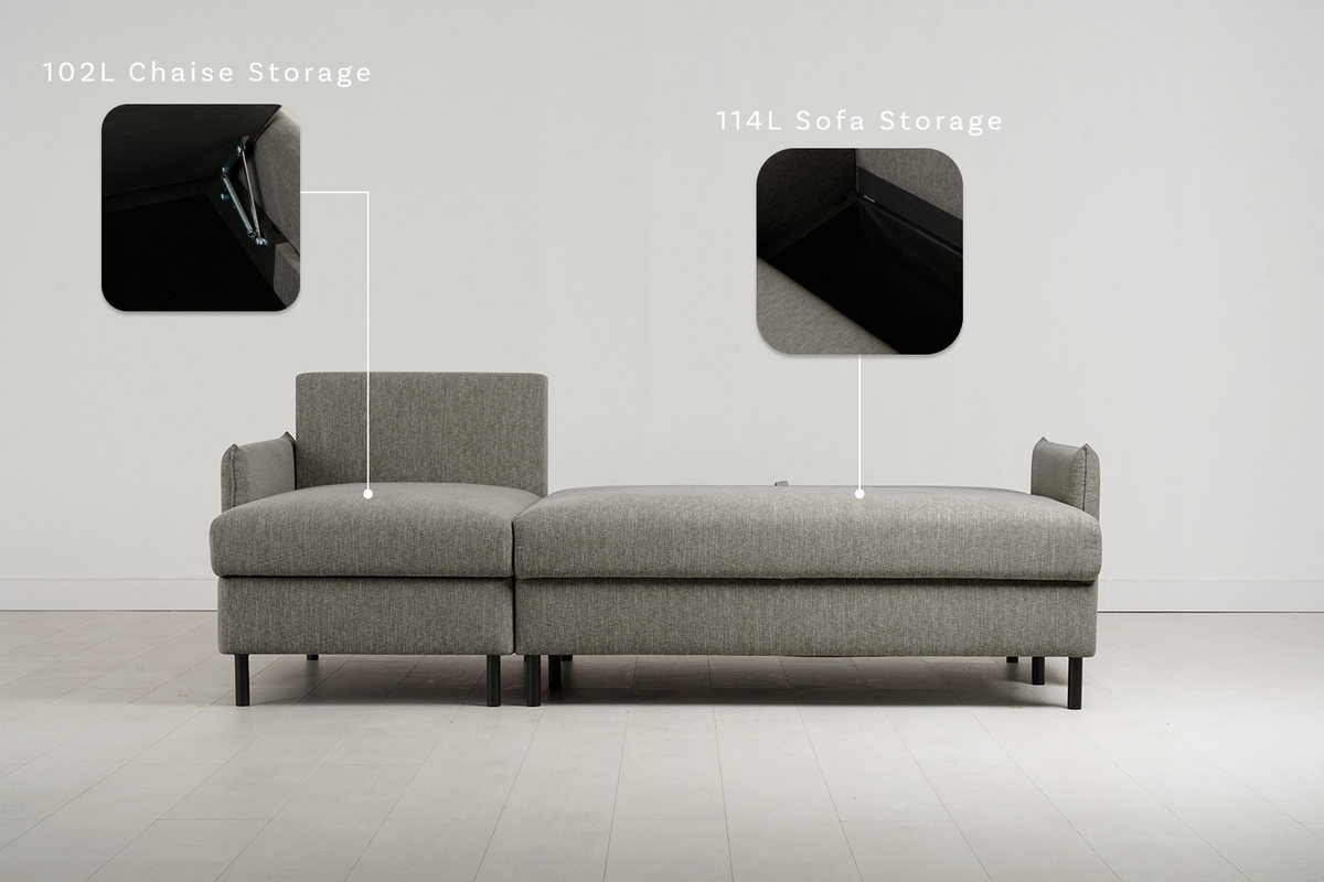 Model 12 3 Seater Left Chaise Sofa Bed With Storage