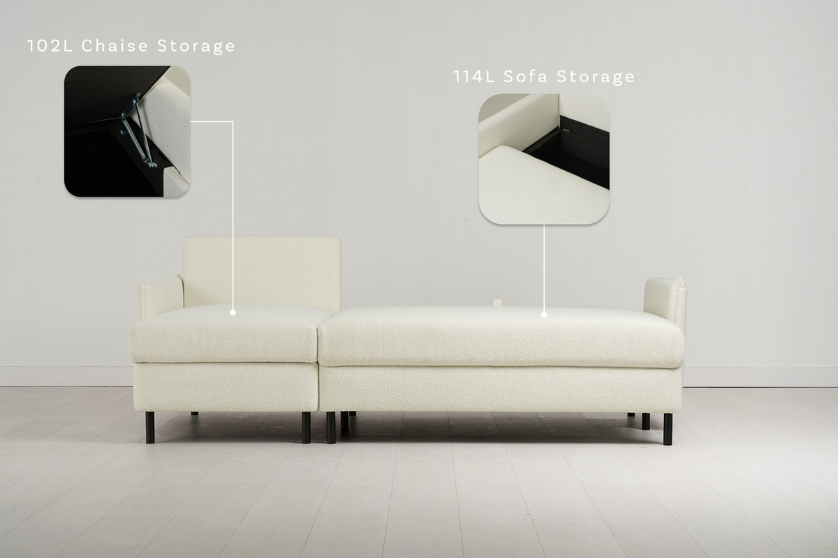 Model 12 3 Seater Left Chaise Sofa Bed With Storage