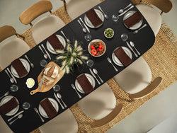 Extended dining table set up