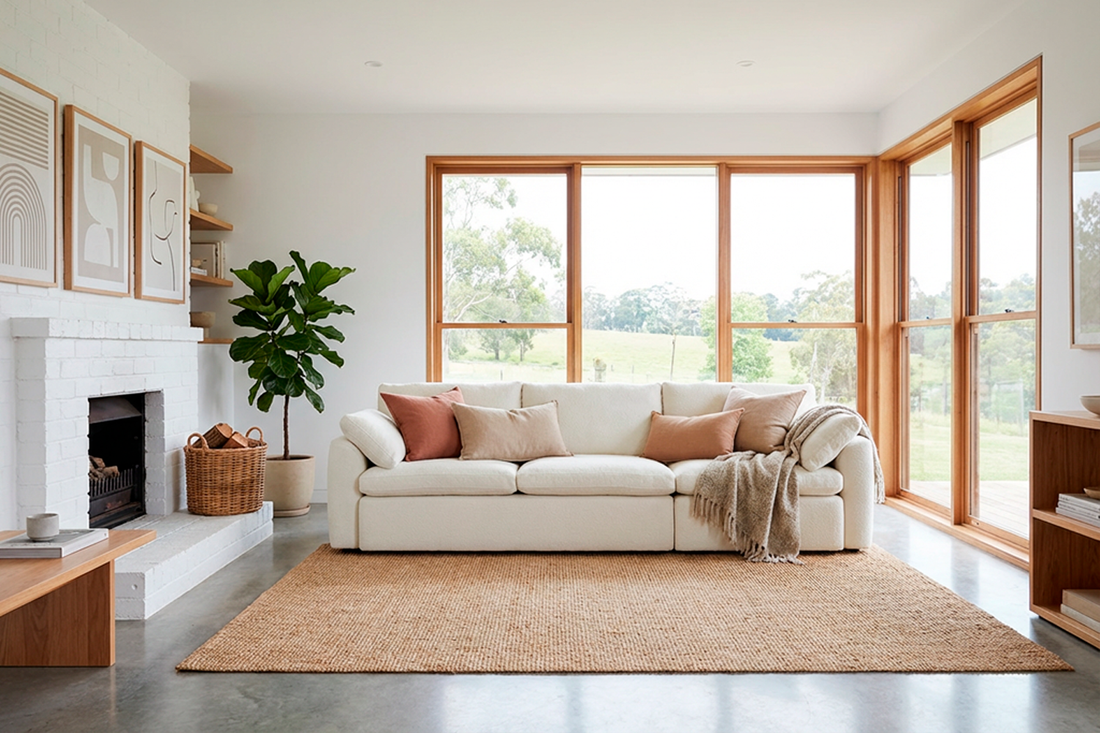 Cream 4 seat modular sofa