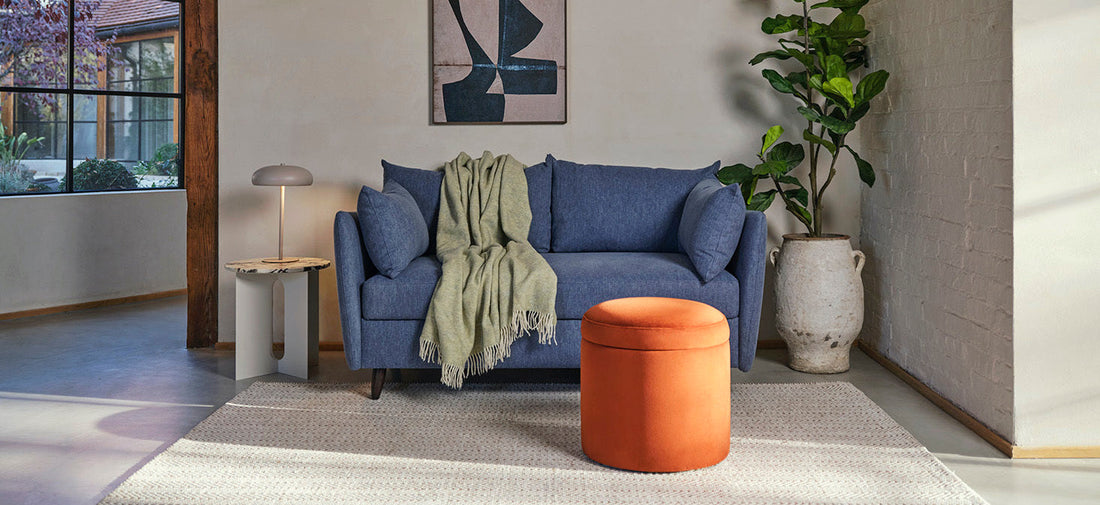 sofa bed in blue