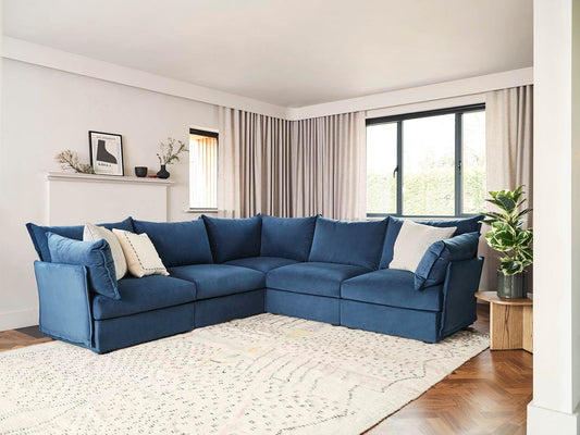 how to dress a corner sofa