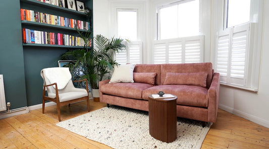 terracotta pink sofa