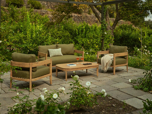 Wooden garden sofa set