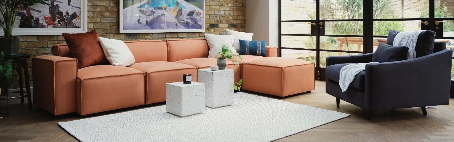 Modular Sofa red orange