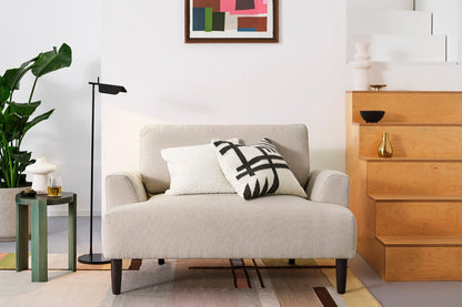 Model 05 Loveseat, Oak / Pumice