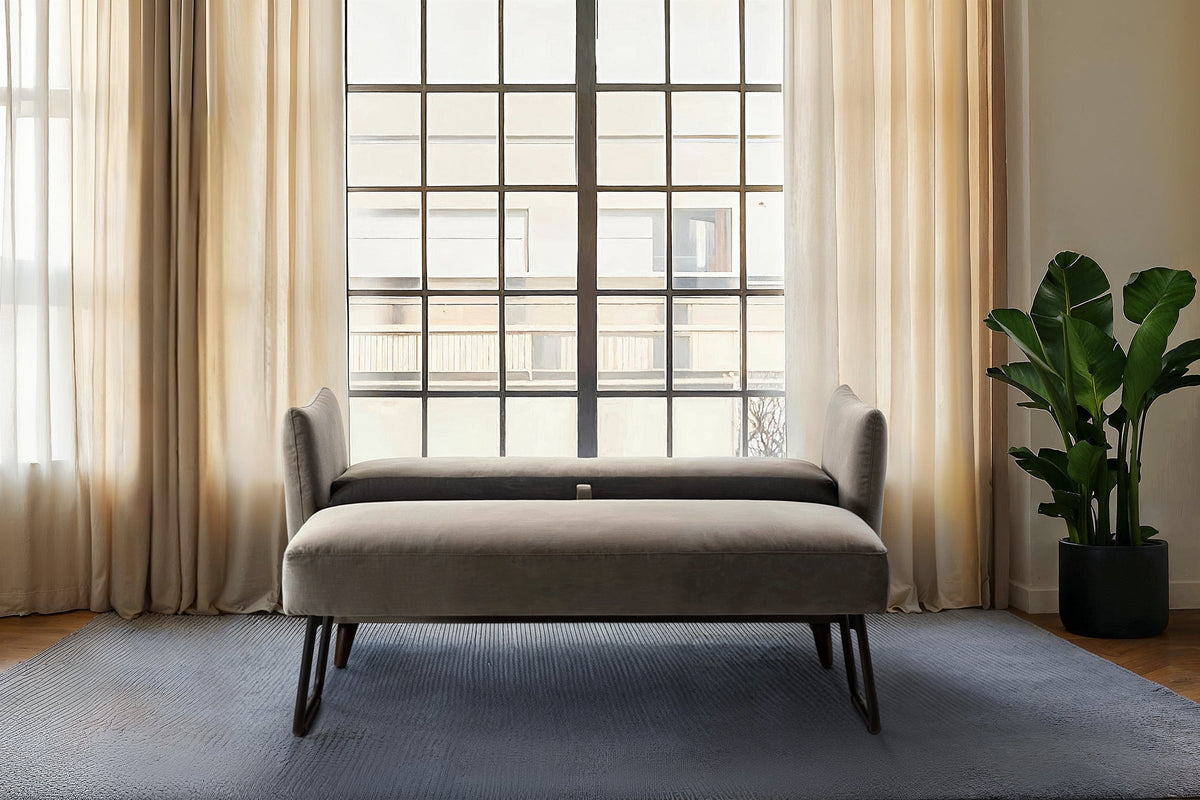 Model 08 Sofa Bed 2 Seater, Oak / Elephant