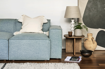 Model 03 2-Seater Left Chaise Sofa, Seaglass