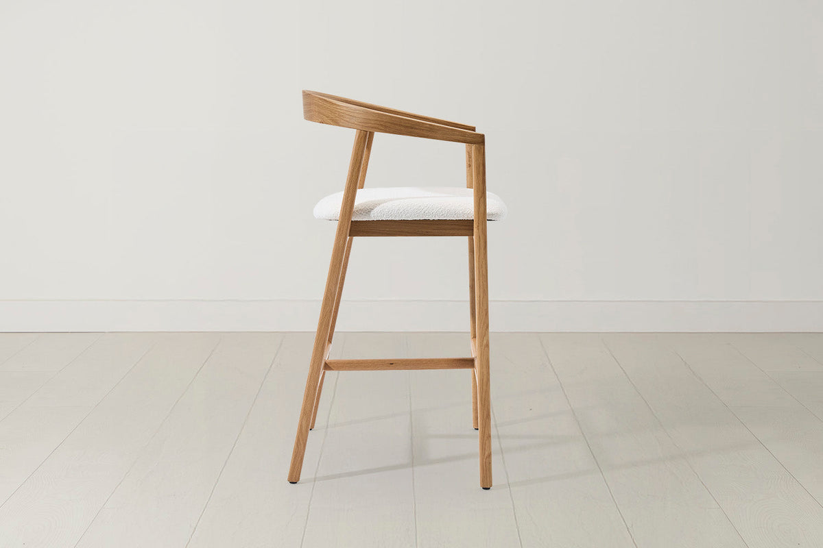 Bar Stool 01, Oak / Ivory