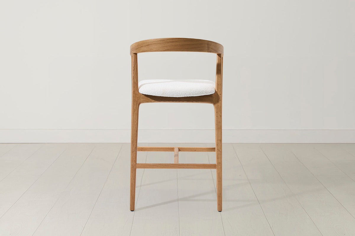 Bar Stool 01, Oak / Ivory