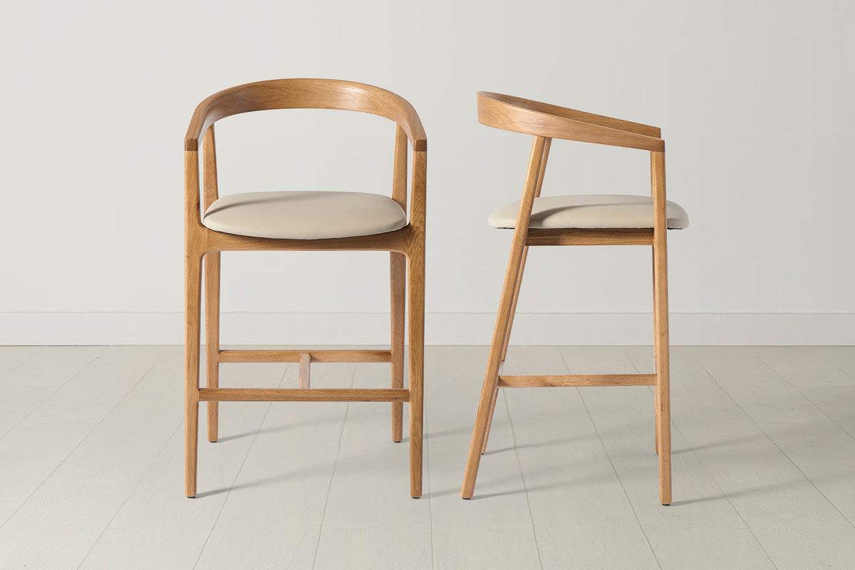 Bar Stool 01, Oak / Oyster