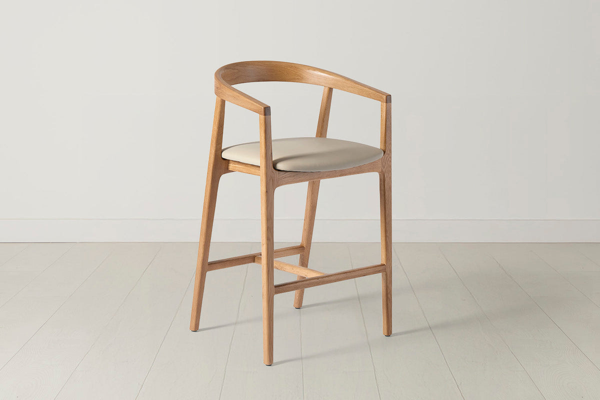 Bar Stool 01, Oak / Oyster
