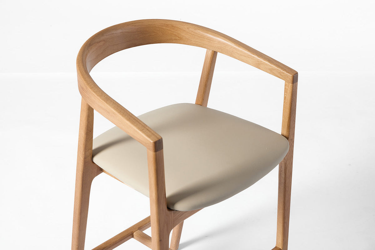 Bar Stool 01, Oak / Oyster