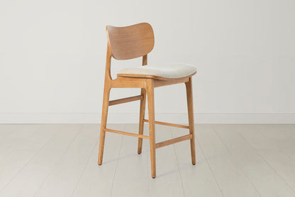 Bar Stool 02, White Oak / Oatmeal