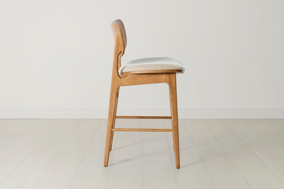 Bar Stool 02, White Oak / Oatmeal