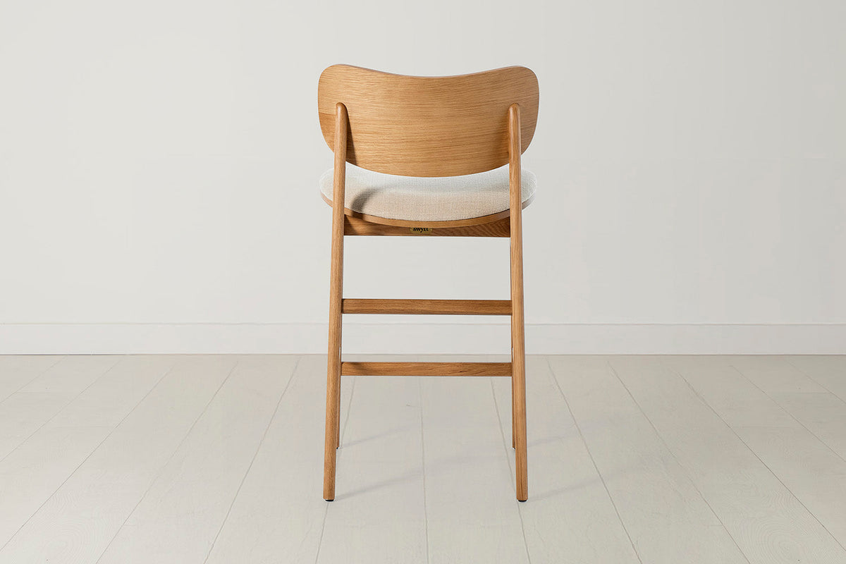 Bar Stool 02, White Oak / Oatmeal