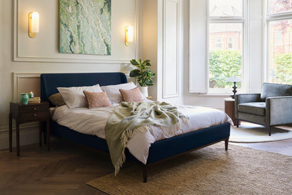 Bed 02 King Sized Bed, Indigo