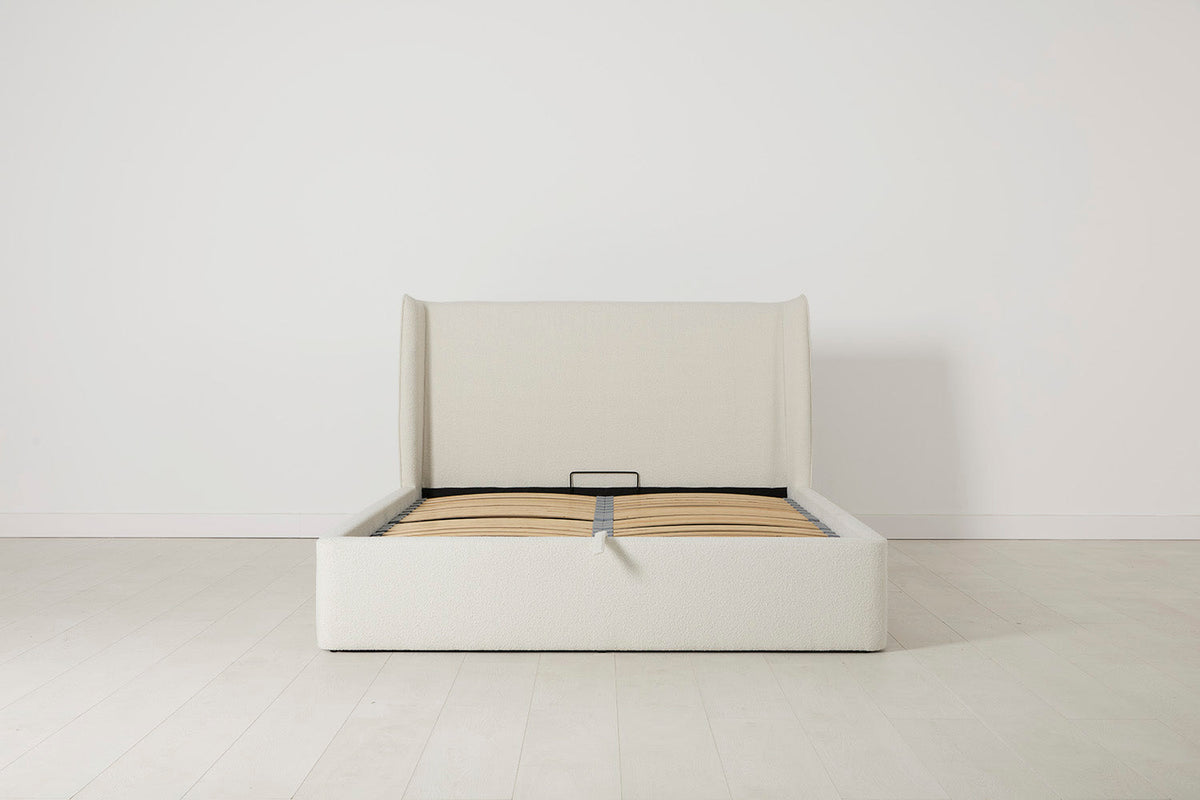 Bed 03 Storage Double Bed, Ivory