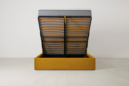 Bed 03 Storage Double Bed, Mustard