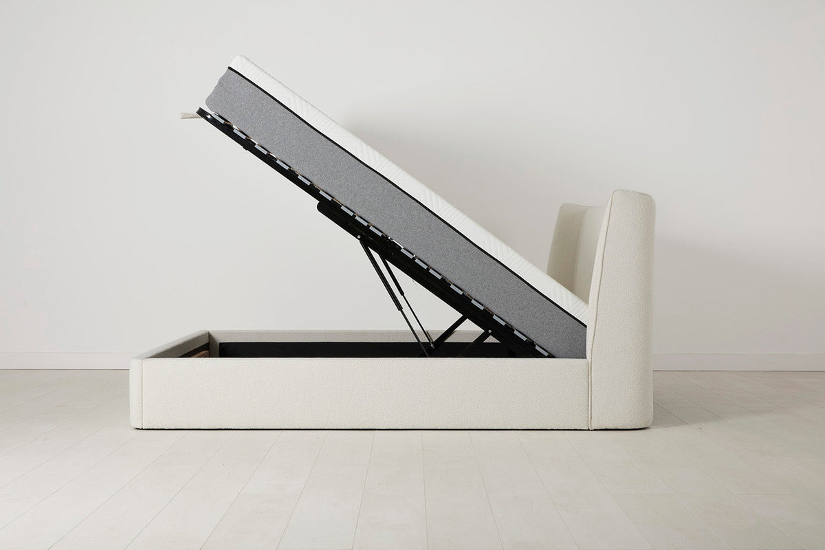 Bed 03 Storage Double Bed, Ivory