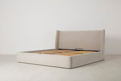 Bed 03 Storage Super King Sized Bed, Chalk