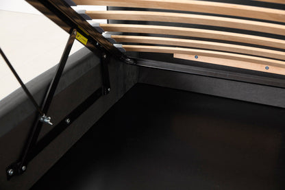 Bed 03 Storage Double Bed, Charcoal