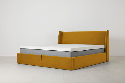 Bed 03 Storage Double Bed, Mustard