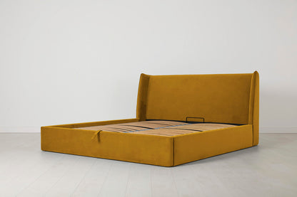Bed 03 Storage Double Bed, Mustard