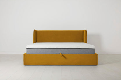 Bed 03 Storage Super King Sized Bed, Mustard