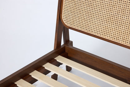 Bed 04 Double Bed, Walnut