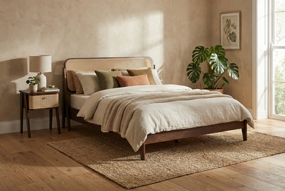 Bed 04 King Sized Bed, Walnut