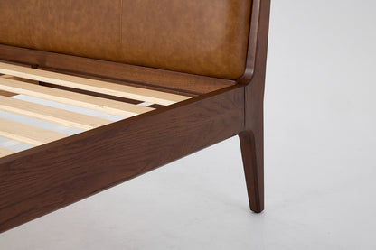 Bed 05 Double Bed, Walnut / Maple