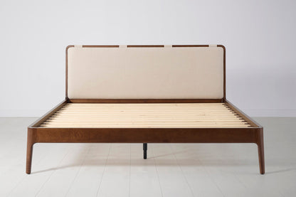 Bed 05 Super King Sized Bed, Walnut / Oatmeal