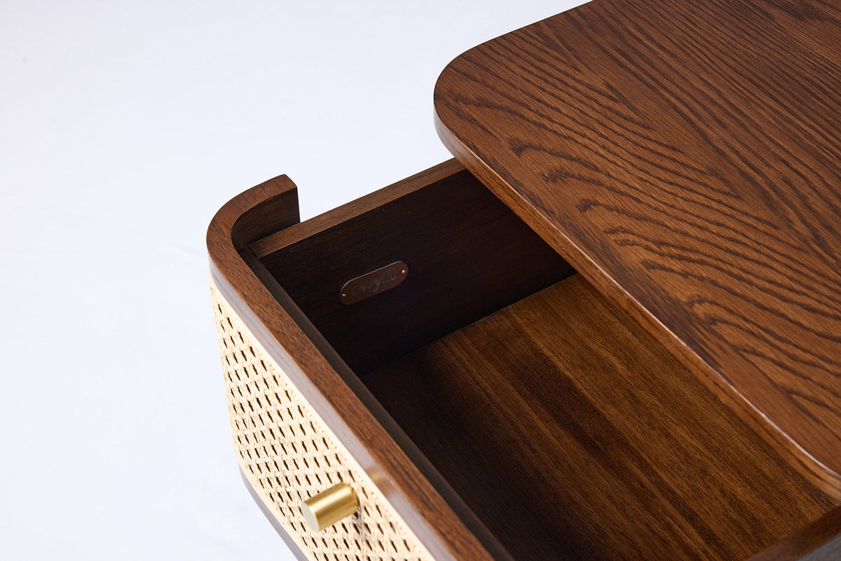 Bedside Table 02, Walnut