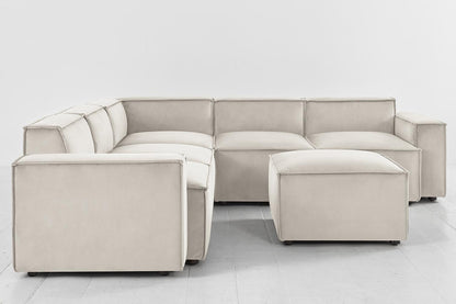 Model 03 Corner Sofa with Ottoman, Bone