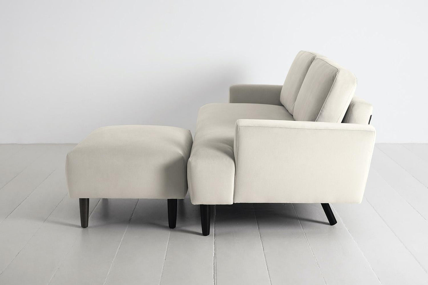 Model 05 2-Seater Sofa with ottoman, Bone
