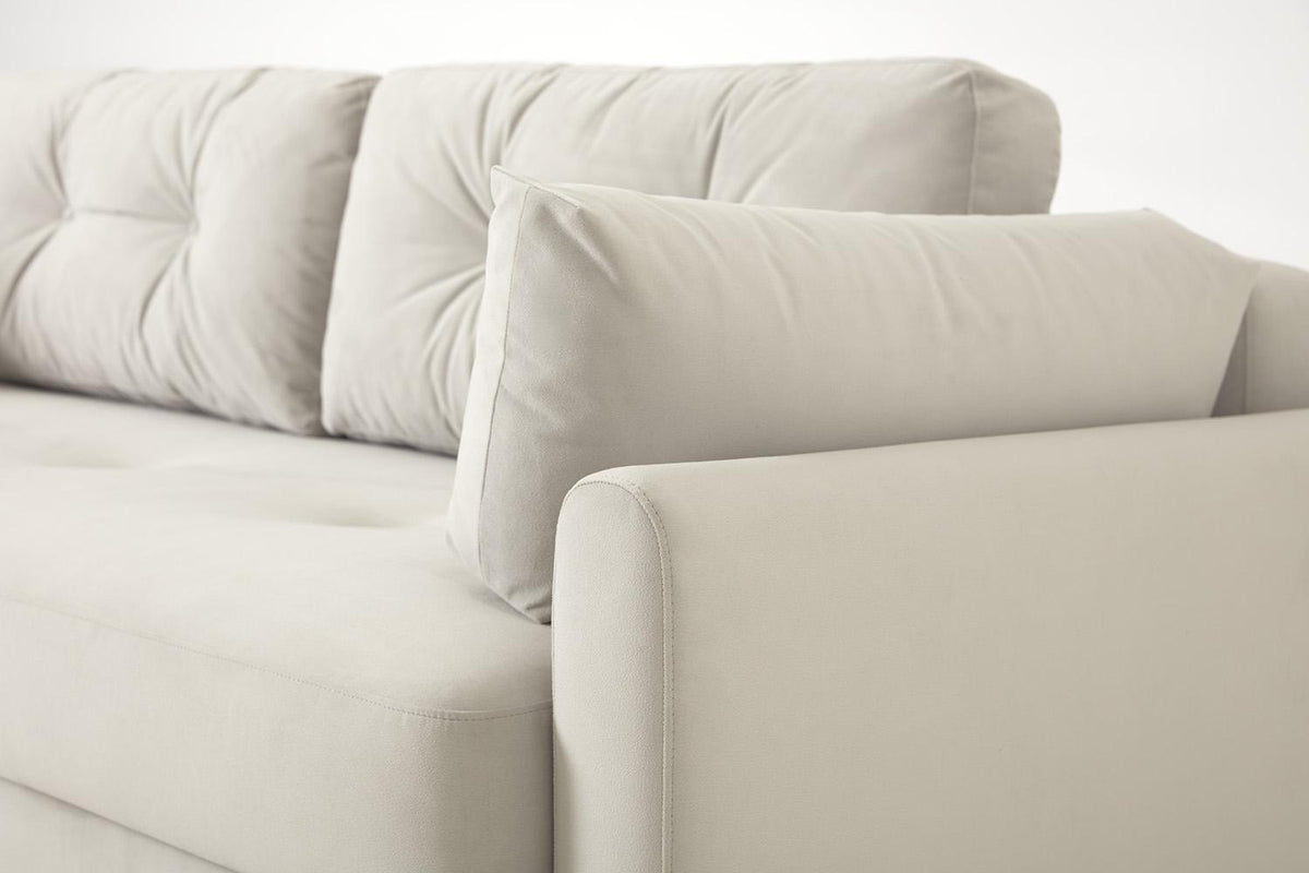 Model 04 Sofa Bed 3 Seater, Oak / Bone