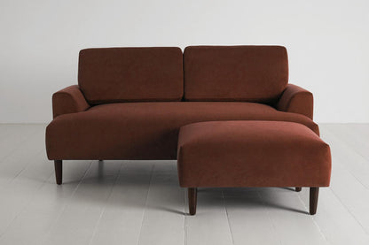Model 05 2-Seater Sofa with ottoman, Brick
