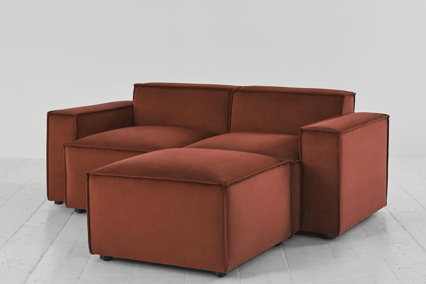 Model 03 2-Seater Right Chaise Sofa, Brick
