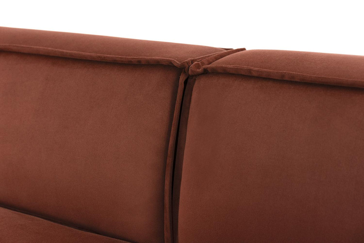 Model 03 2-Seater Right Chaise Sofa, Brick