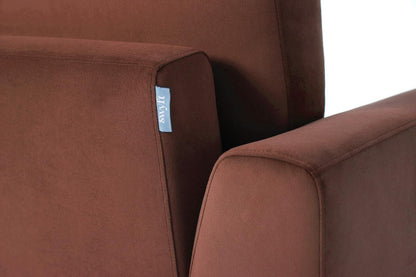 Model 05 2-Seater Sofa with ottoman, Brick