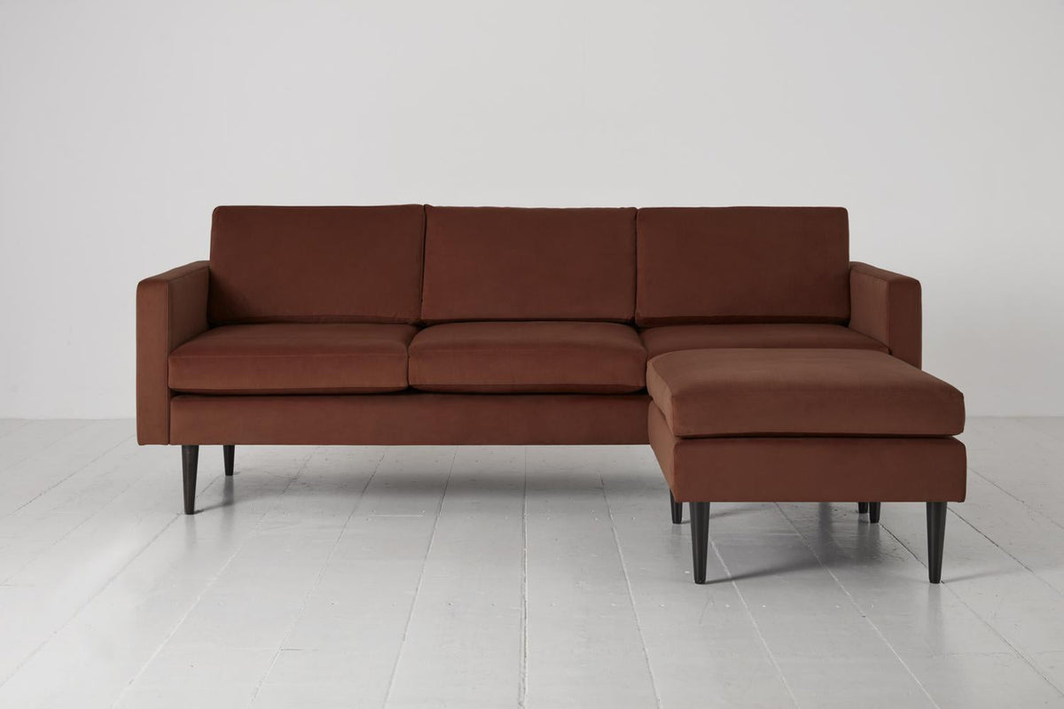 Model 01 3-Seater Sofa with Ottoman, Brick