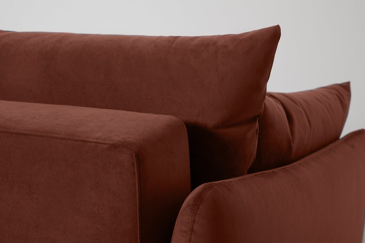 Model 08 Sofa Bed 2.5 Seater, Oak / Brick