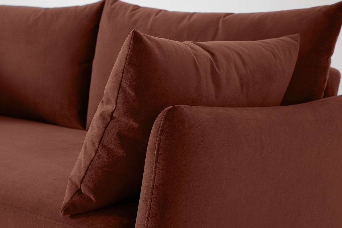 Model 08 Sofa Bed 2.5 Seater, Oak / Brick