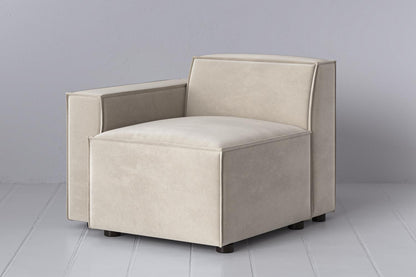 Model 03 Left Arm Sofa Module, Chalk