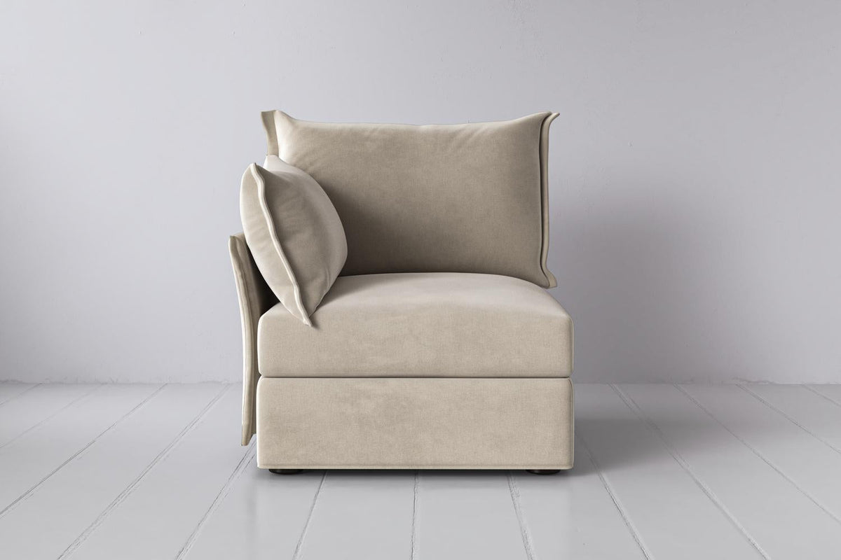 Model 06 Left Arm Module Sofa, Chalk