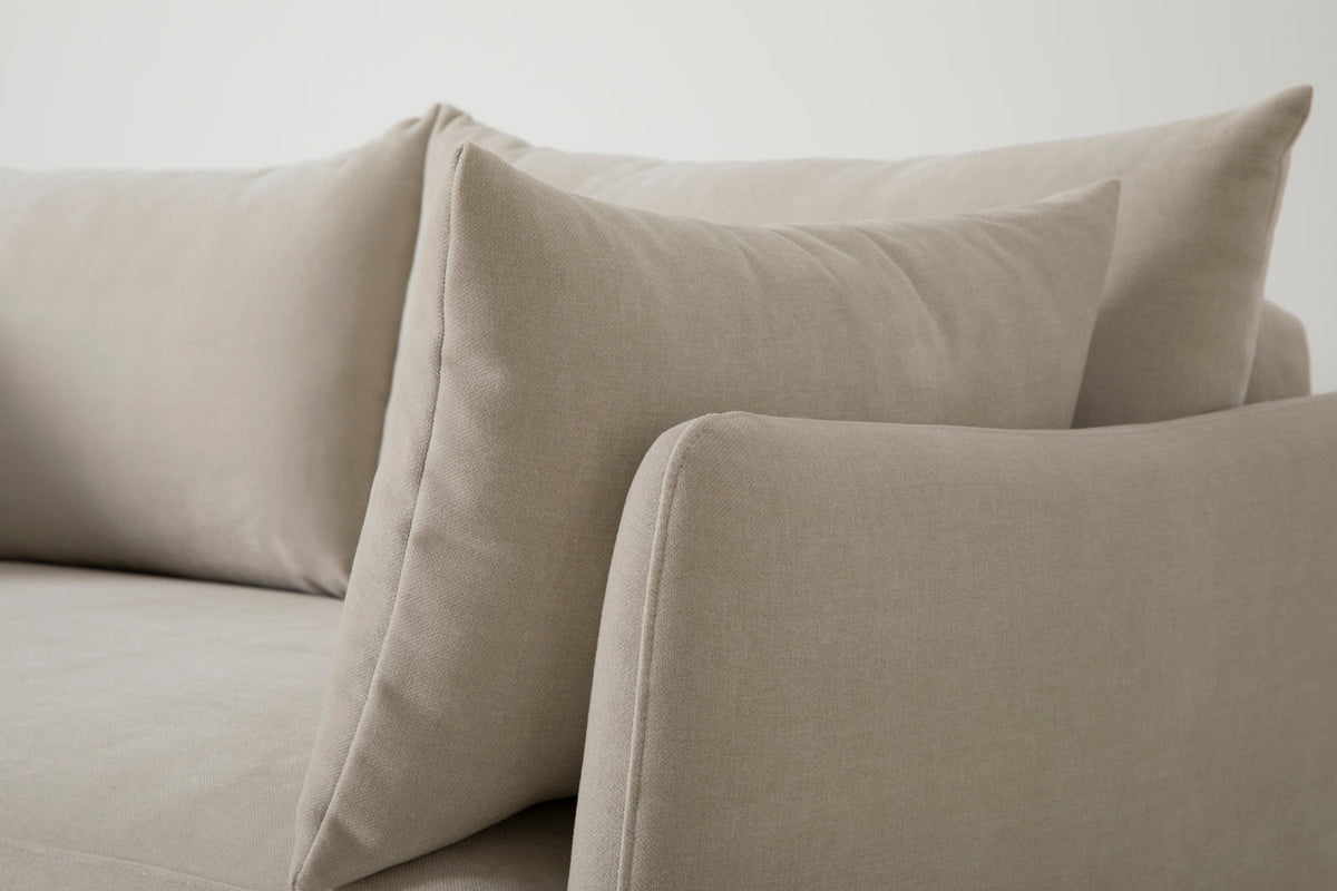 Model 08 Sofa Bed 2.5 Seater, Oak / Chalk