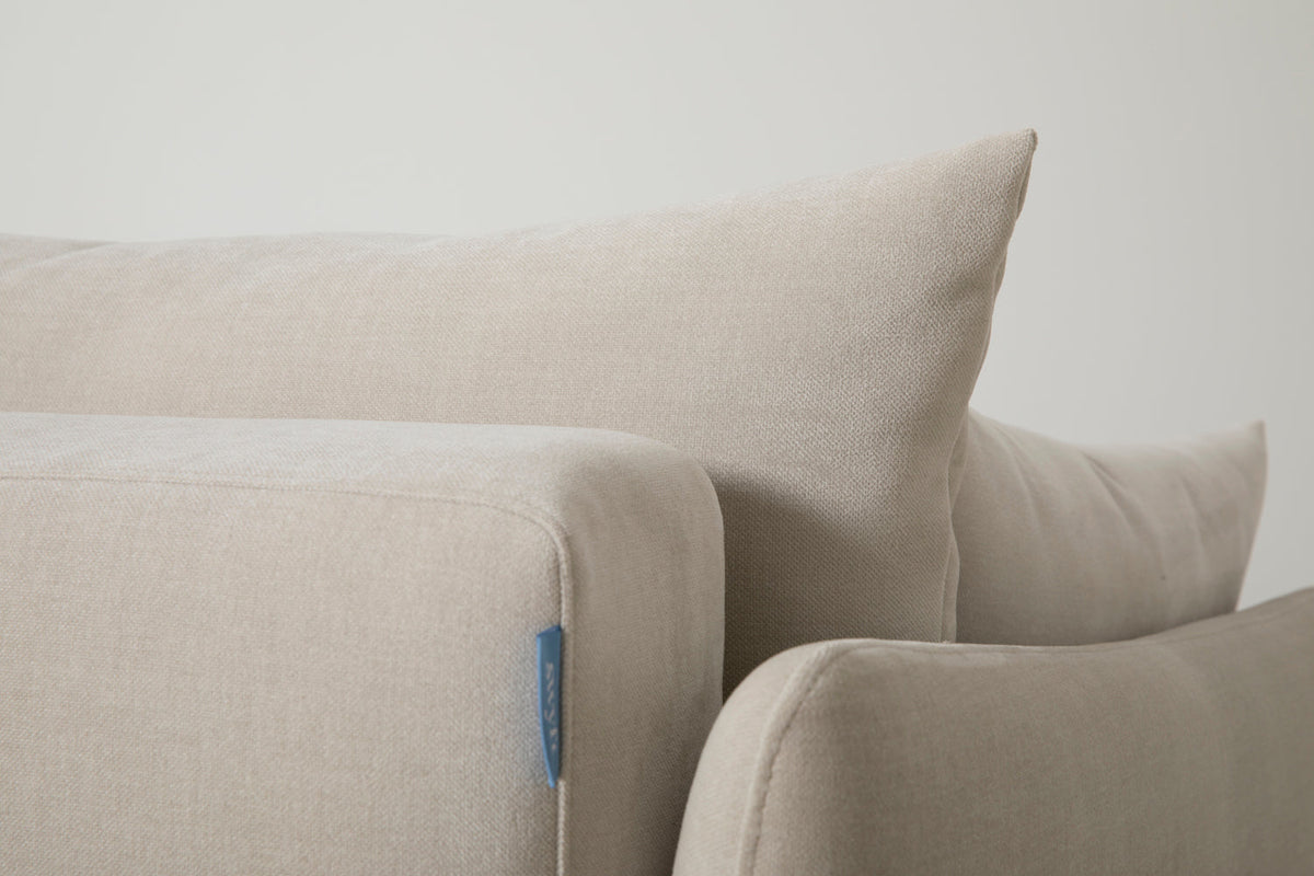 Model 08 Sofa Bed 2.5 Seater, Oak / Chalk